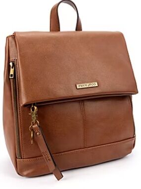 Fossil Cognac Leather Convertible Backpack